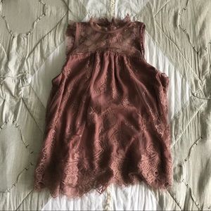 Sleeveless, Lace Top